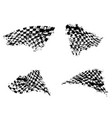 sport flags grunge set four vector image
