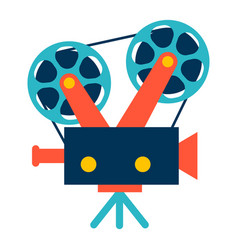 Retro cinema camera Royalty Free Vector Image - VectorStock