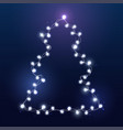 christmas tree lights vector image vector image