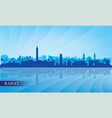 rabat city skyline silhouette background vector image