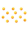 coins money falling or golden cash flying drop vector image