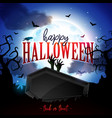 happy halloween banner with moon vector image