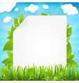 paper with beams and sprout vector image
