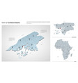 set guinea-bissau country isometric 3d map vector image