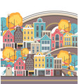 city seamless pattern vector image