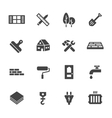 construction icons vector image vector image
