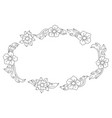 decorative floral frame in baroque style black vector image