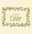 easter frame with branches vector image vector image