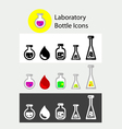 lab bottle icons vector image