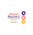 recovery month vector image vector image
