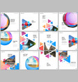 brochure layout square format covers design vector image