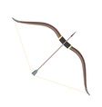 flat style colored medieval bow arrow icon vector image