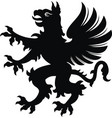griffin tattoo blackwhite silhouette vector image