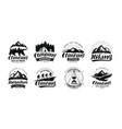 camping climbing logo or label hiking trip hike vector image vector image