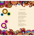 floral decorative background template frame design vector image