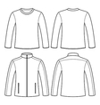 jacket and long-sleeved t-shirt vector image vector image