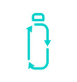 recycle plastic bottle icon logo badge vector image vector image