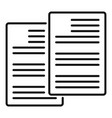 document comparison icon outline business vector image