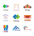 logos of ceilings floors vector image