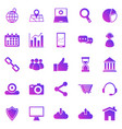 seo gradient icons on white background vector image