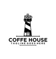 black and white coffee logo vector image vector image