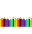 crayons - seamless row colored pencil vector image