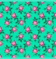drawing branches with flowers roses bloom in pink vector image vector image
