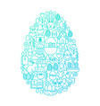 easter line icon egg design vector image