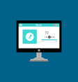 media player application app template with flat vector image