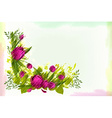 watercolor floral background vector image