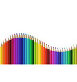 crayons - seamless row colored pencil like wave vector image