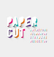 paper cut typography vector image