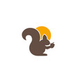 creative squirrel logo vector image