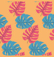 monstera leaves hand drawn seamless pattern vector image