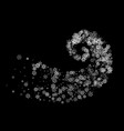 snowflakes twisted in vortex vector image vector image