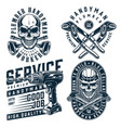handyman service vintage monochrome logos vector image