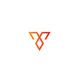 line triangle geometry logo vector image vector image