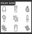 police color outline isometric icons vector image
