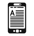 tablet textbook icon simple digital ebook vector image vector image
