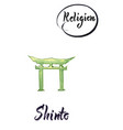 religious sign-shinto vector image vector image