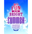 summer typography vector image vector image