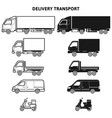 transport for delivery flat icon apps vector image
