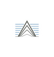 abstract triangle letter a logo design vector image vector image
