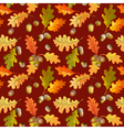 autumn leaves background - seamless pattern vector image vector image