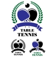 table tennis emblems set vector image vector image