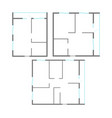 apartment plan set vector image