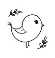 cute bird isolated on a white vector image