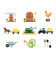 farming icons vector image