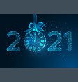happy new year digital web banner with futuristic vector image vector image