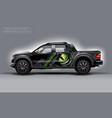 editable template for wrap suv with scary eye vector image vector image